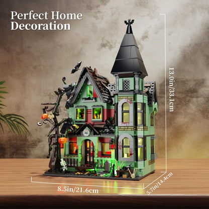 Nightmare House Building Block Set With Lights (1196pcs)